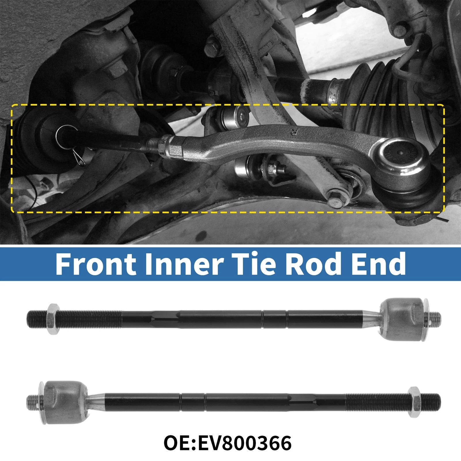 2 Pcs Front Inner Tie Rod End Links for Mazda Tribute (2008–2009)