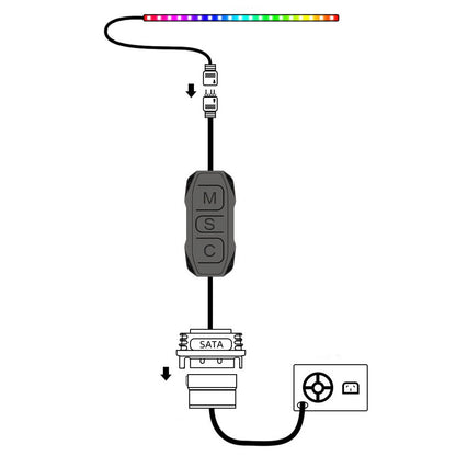 AR-1 RGB Light Controller Cable for AURA ARGB (5V, 3 Pin to SATA)