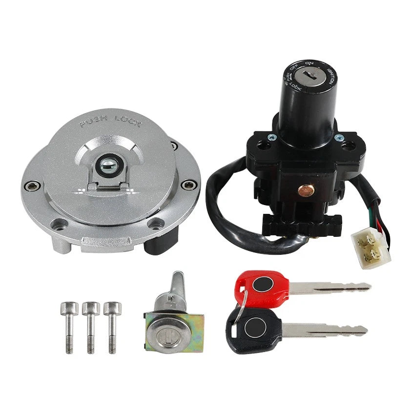 Ignition Key Switch Fuel Cap Seat Lock Set for Honda CB900 CB919 (2002–2007)