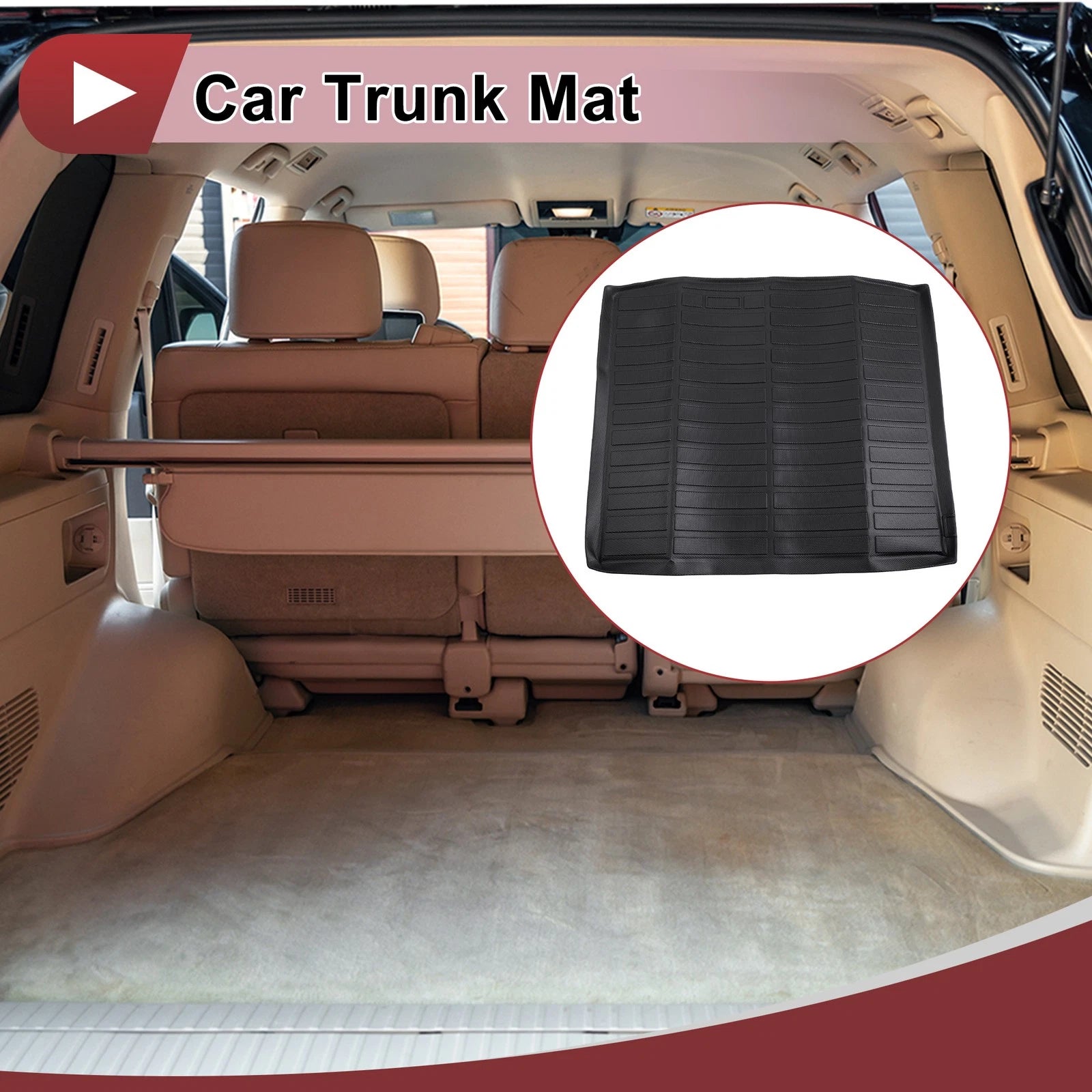 Cargo Liner Rear Trunk Mat for Audi Q3 (2019–2025) Long TPE Black Grid