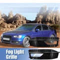 Front Bumper Fog Light Grille Cover Replacement for Audi A4 S4 (2013–2015)