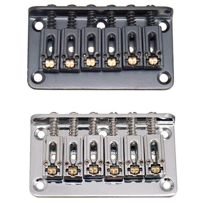 6 String Roller Saddle Hardtail Bridge for Electric Guitar B