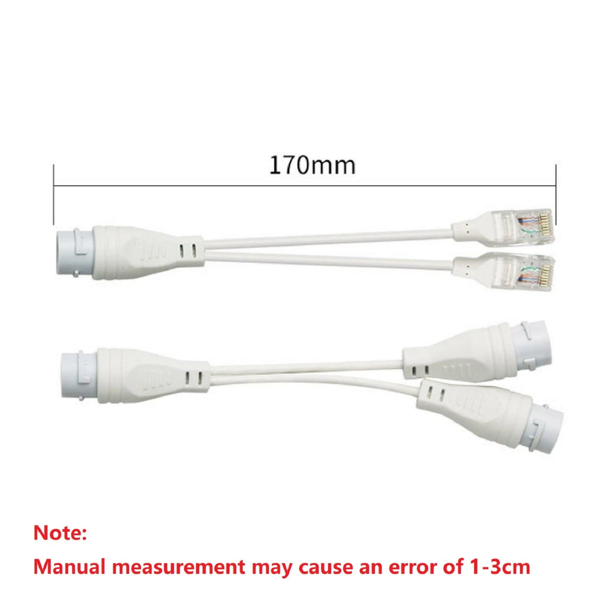 RJ45 Outdoor Waterproof Adapter Network Splitter Connector (1 to 2)