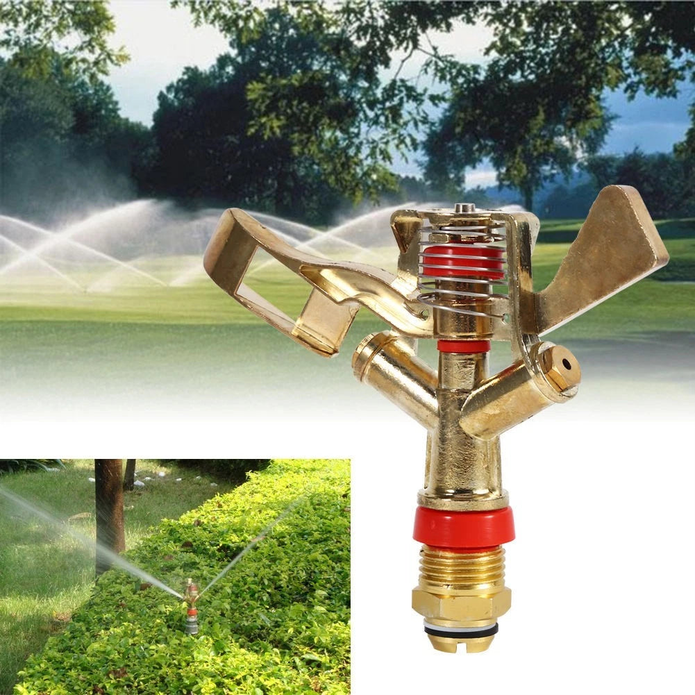 Adjustable Brass Spray Nozzle for Garden Lawn (1X)