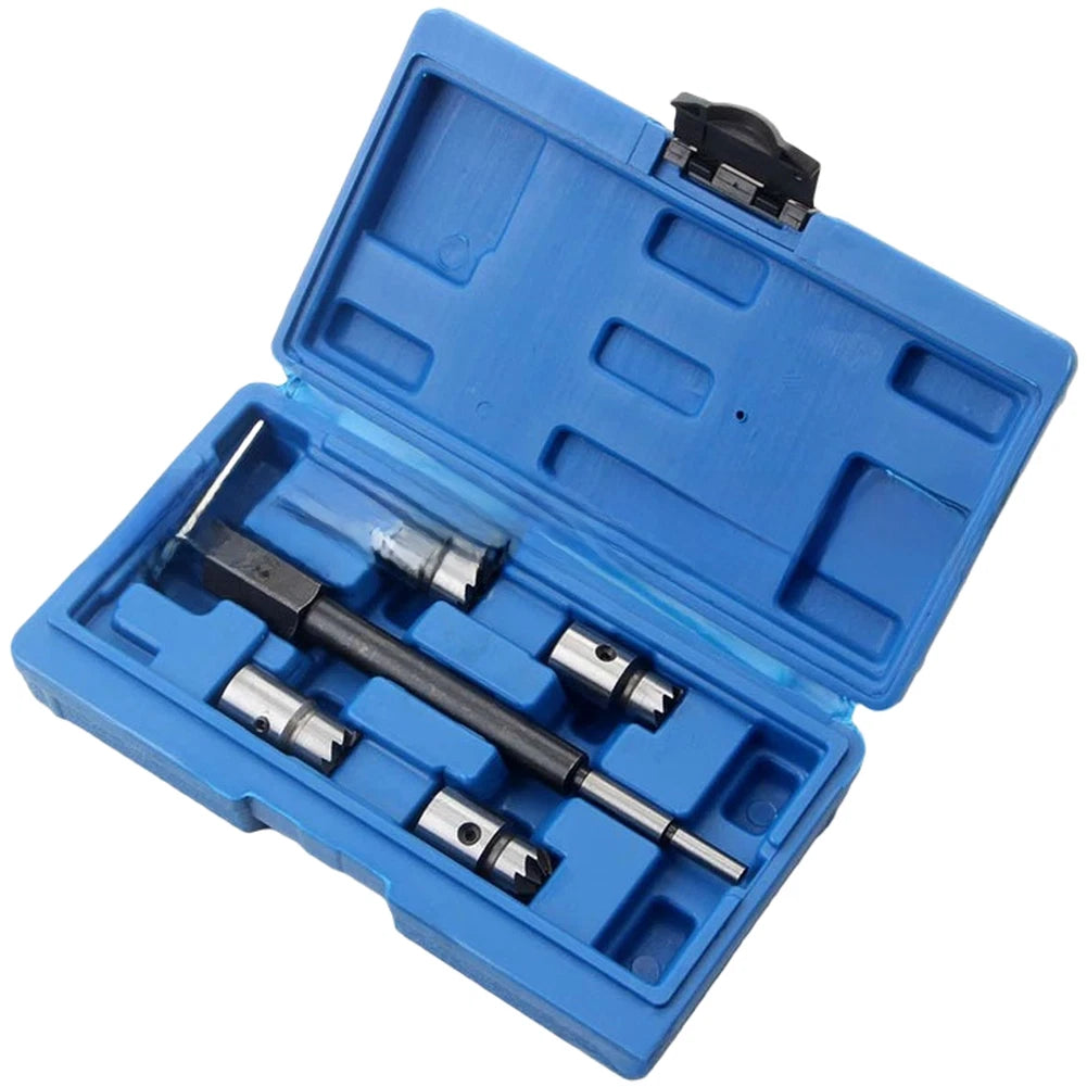 Engine Fuel Nozzle Cleaning Reamer Tool Set 6 pcs for Injector Base Removal
