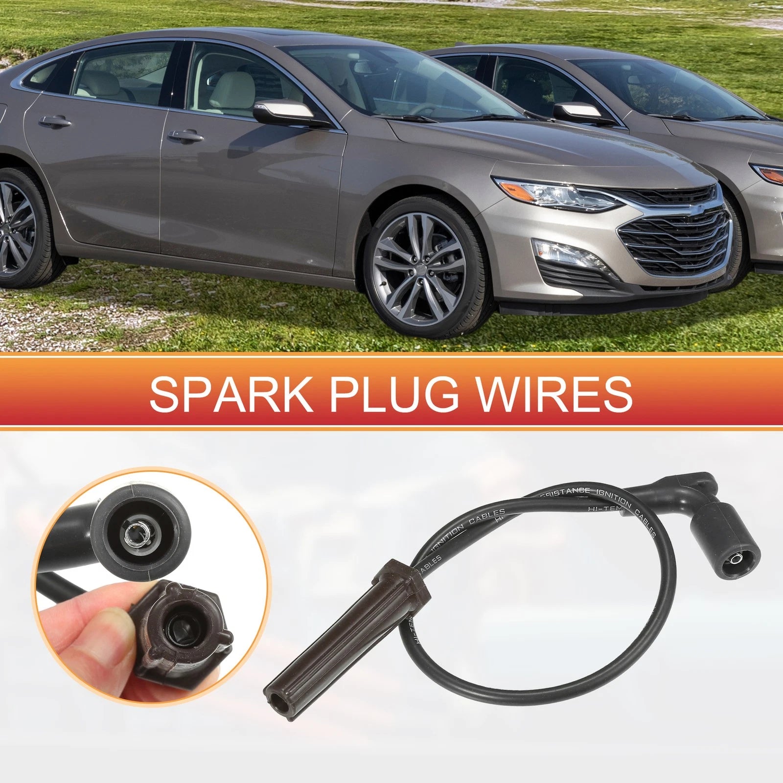 Spark Plug Wire Ignition Coil Cable 6 Pc Replacement for Chevrolet Equinox (2005–2015)