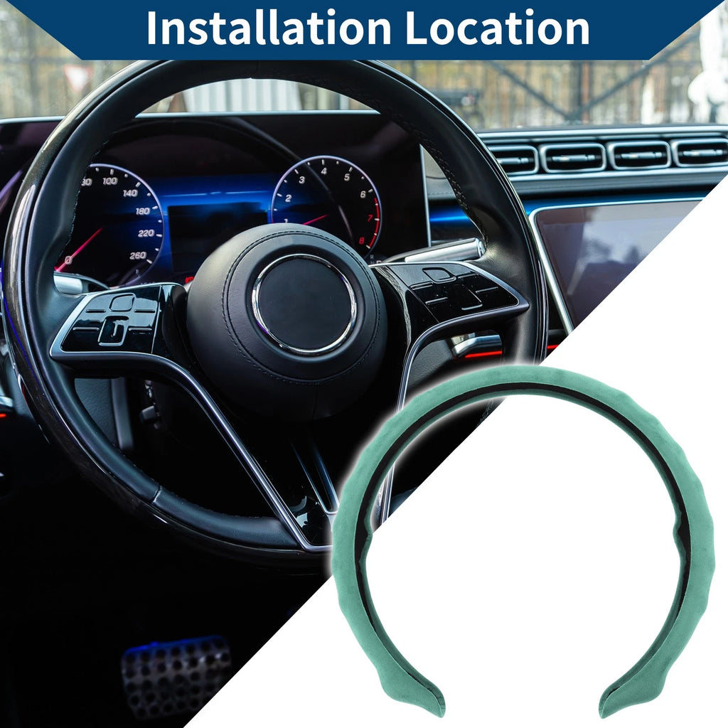 Steering Wheel Cover for Universal Fit (14.96", Cyan)