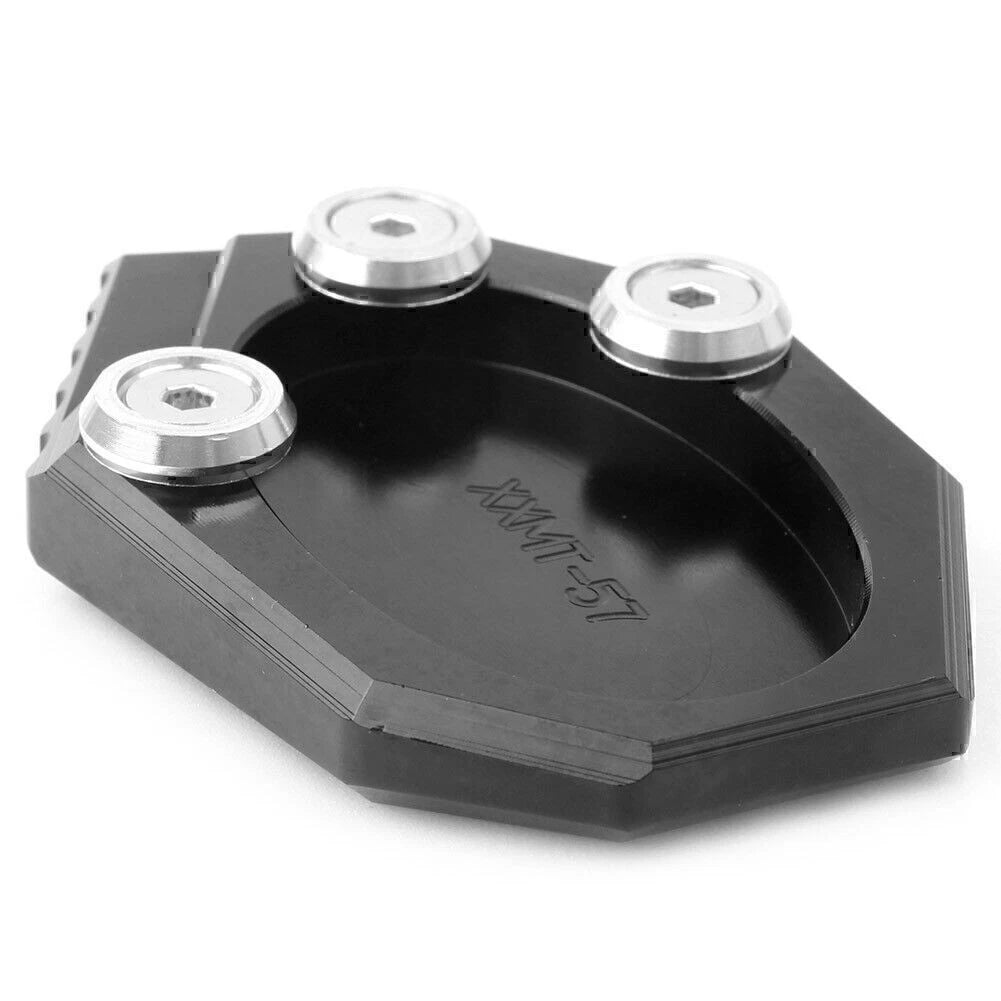 Foot Kickstand Side Stand Extension Plate Pad For VERSYS 650 KLX250 Black