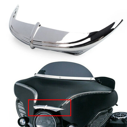 Chrome Batwing Fairing Brow Accent for Harley Touring FLHX (1996–2013)