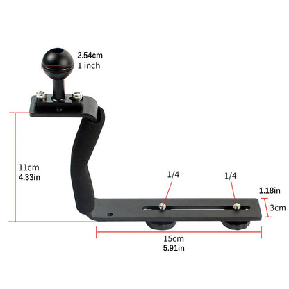 Z-Type Aluminum Alloy Underwater Extension Stand Bracket for SLR Camera