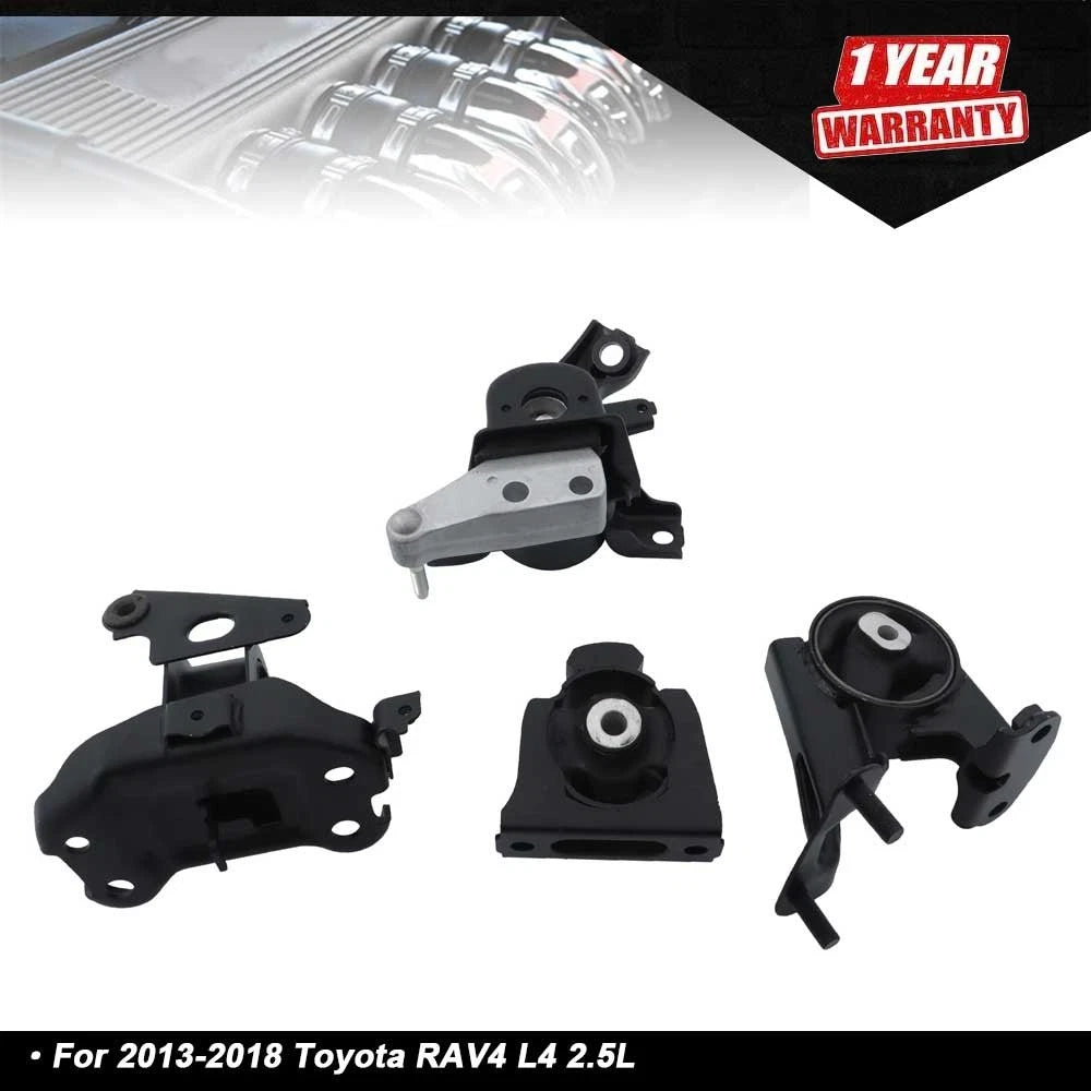 4X Automatic Transmission & Engine Motor Mount for Toyota RAV4 (2013–2018)