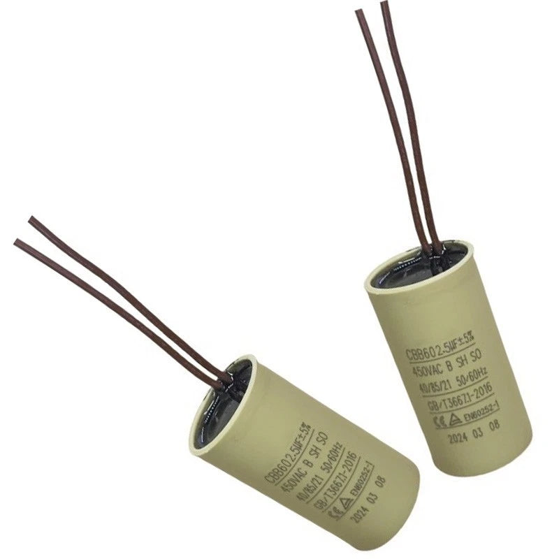 Set of 2 CBB60 2.5uF Capacitors for Motor-Driven Devices