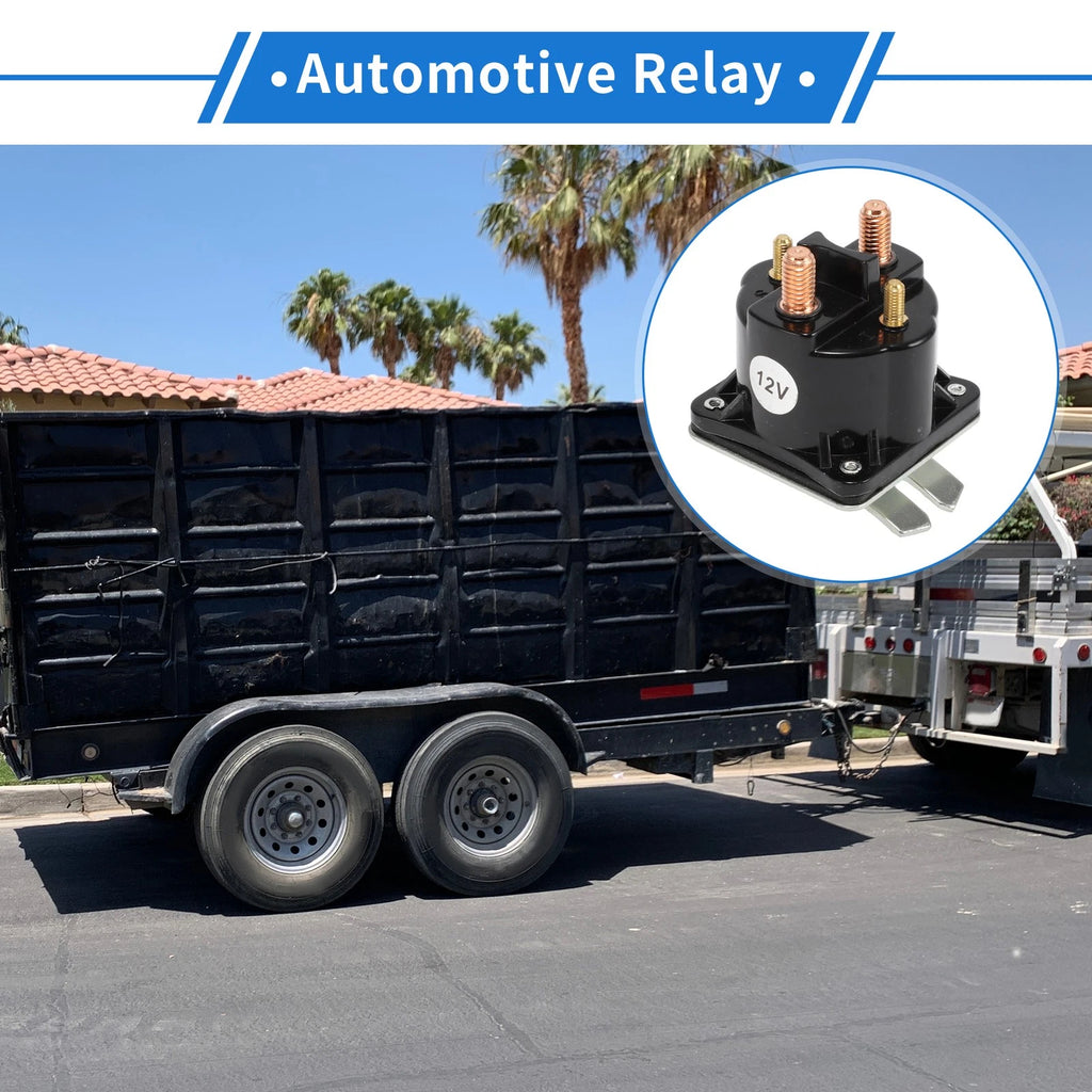 Intermittent Duty Solenoid Relay 12V 100A 4 Terminal Set for Dump Trailer (2000–2025)