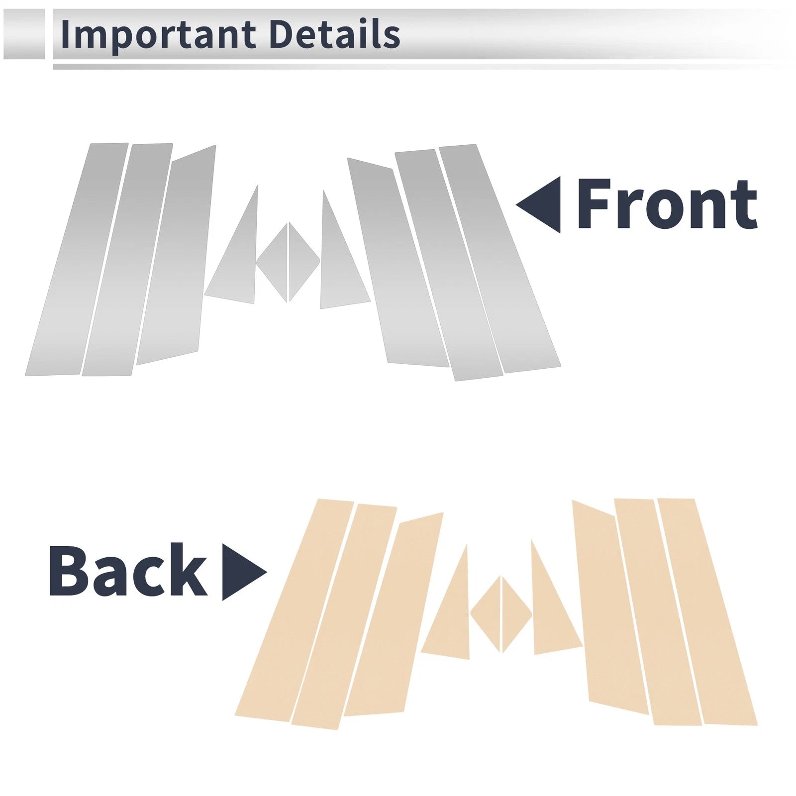 10 Pcs Door Pillar Window Trim Replacement for Mazda CX8 (2018–2023)