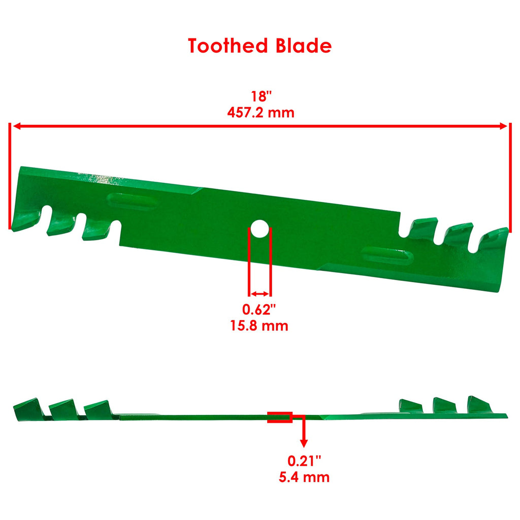 Toothed Deck Blade Replacement for Scag 18 in x 5/8 in Hole (2000–2010)