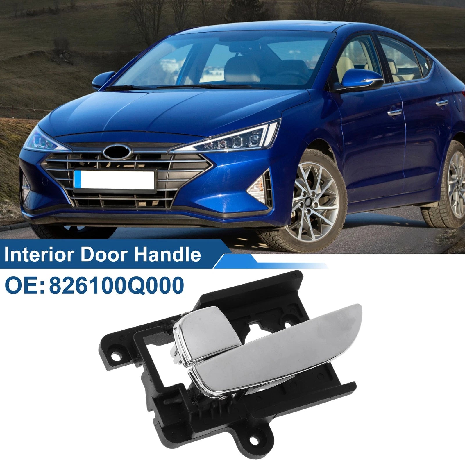 Front Passenger Side Interior Door Handle Replacement for Hyundai Elantra (2011–2016)
