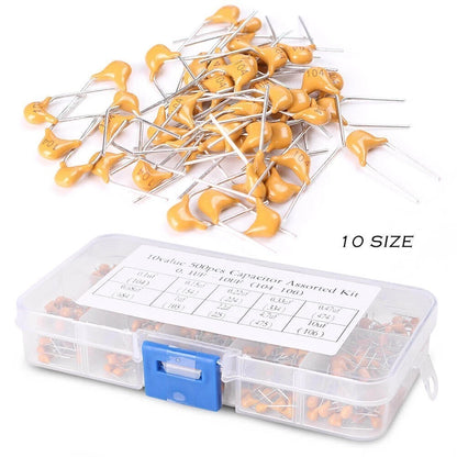 Assorted Electronic Ceramic Capacitor Kit 50V 0.1uF-10uF (500PCS)