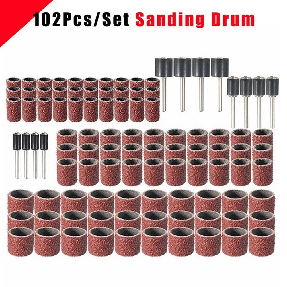 Sanding Drum Kit 102 Pcs for Electric Grinder