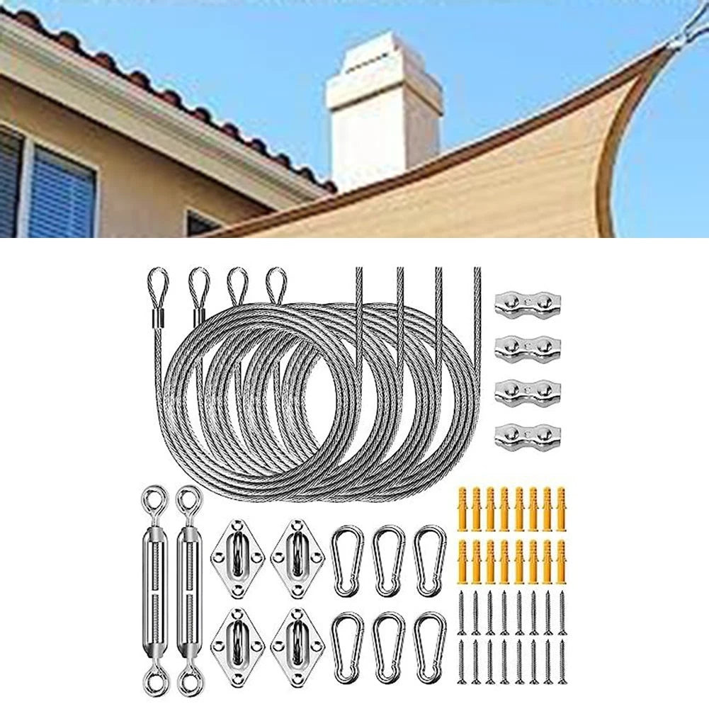 52-Piece Stainless Steel Hardware Set for Shade Sails