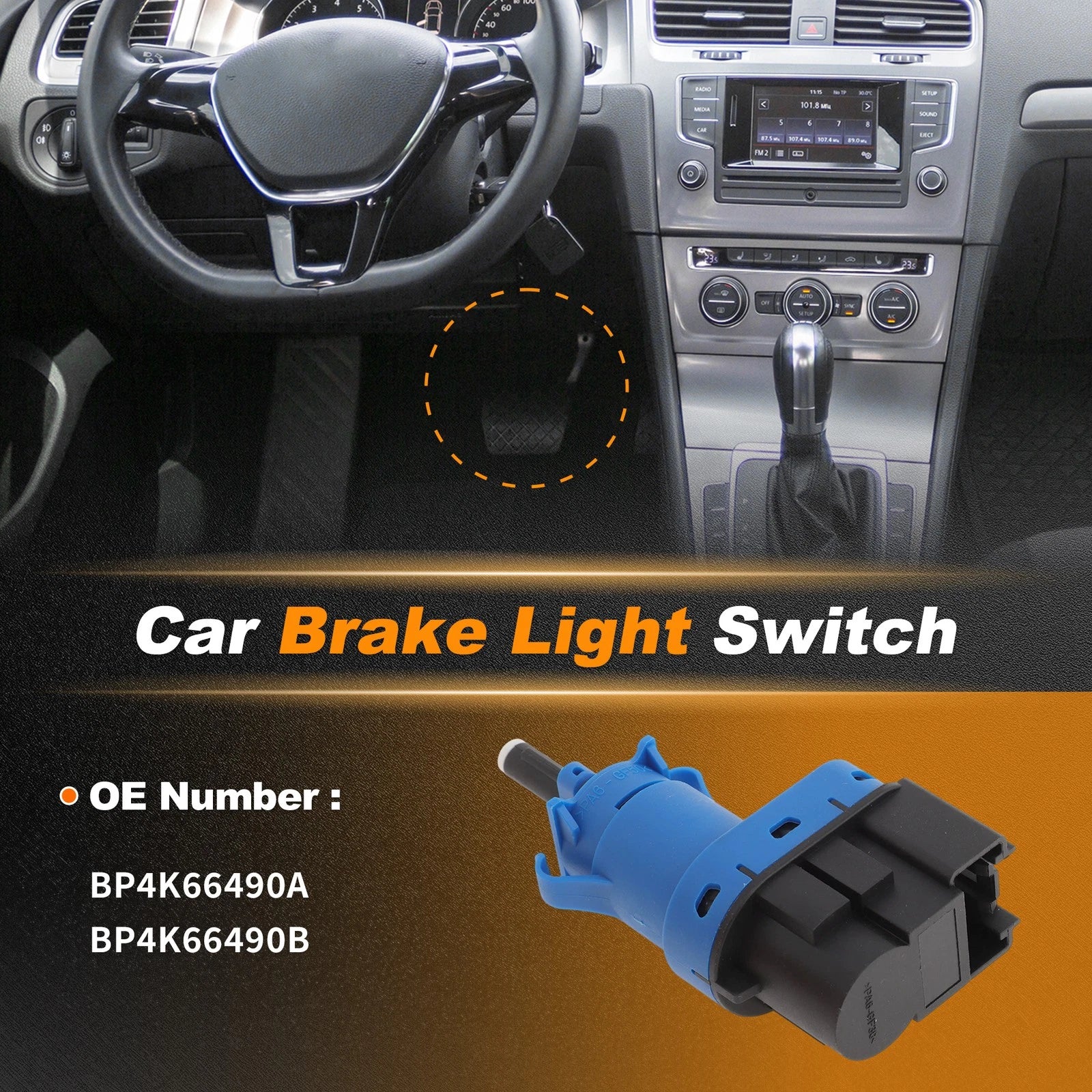 Brake Light Switch for Mazda 2 (2007–2015) BP4K66490A