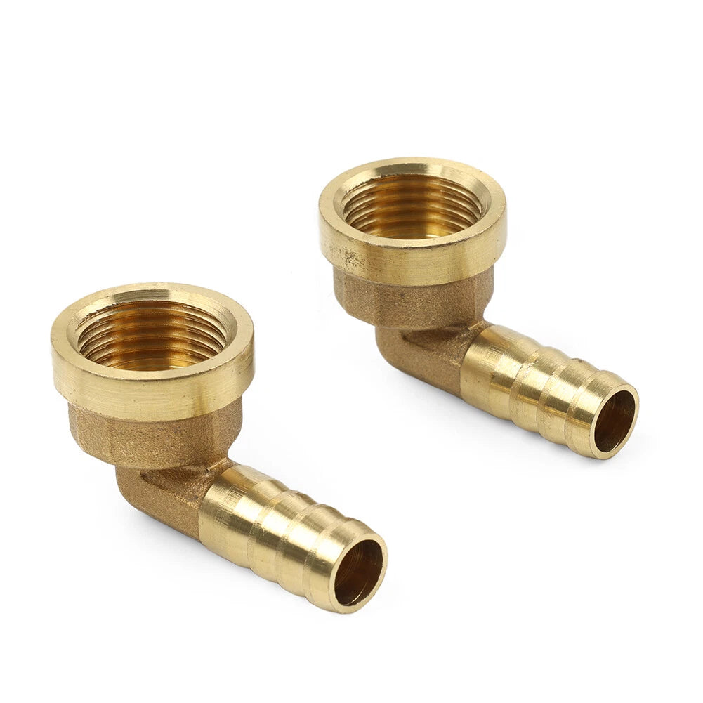 2X Brass Hose Barb Fitting Elbow 12mm x G1/2 for Various Applications