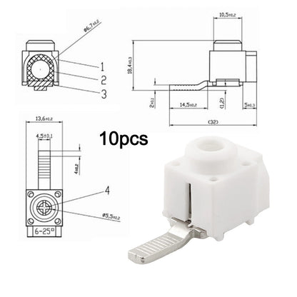 Set of 10 Busbar Terminal Blocks for Reliable Electrical Connections