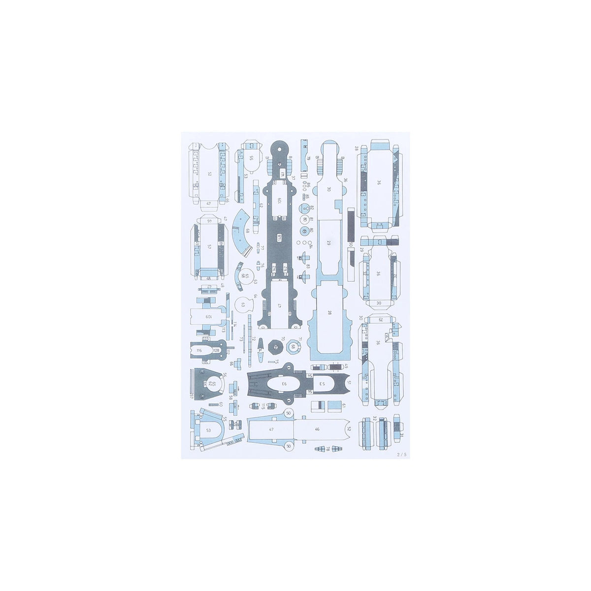 1/400 Italy Muzio Attendolo Light Cruiser Paper Model Kit Unassembled