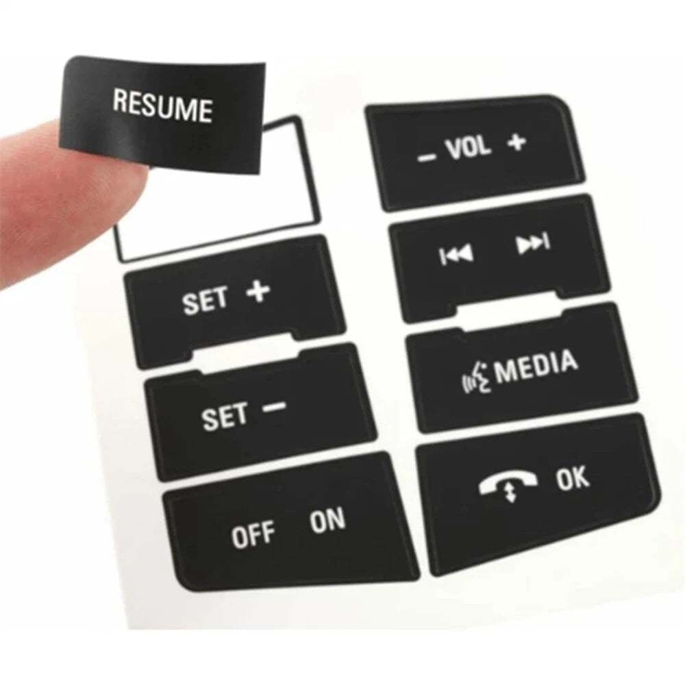 Steering Wheel Button Repair Decal Stickers for Ford Focus (2008–2010)