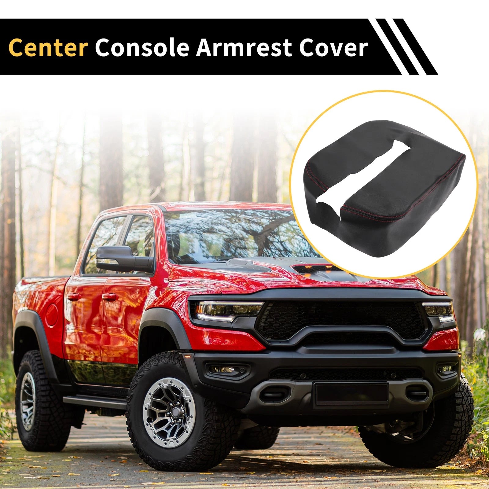Center Console Cover Microfiber Leather for Chevrolet Silverado (2014–2022)