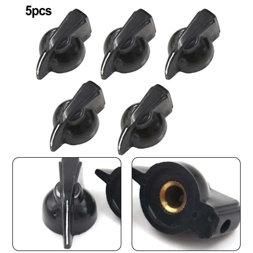 Set of 5 Bakelite Potentiometer Knobs for 6mm Shaft Hole Dia