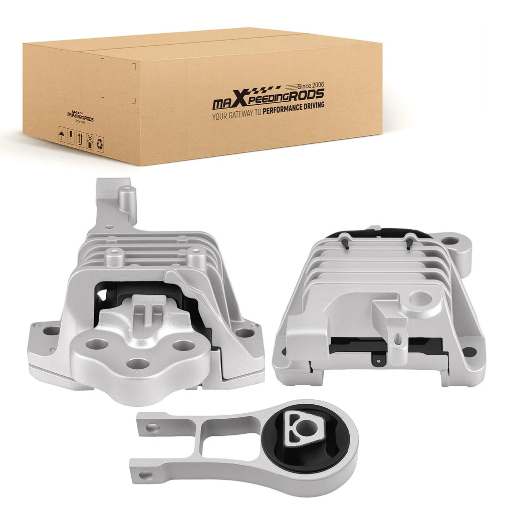 3X Engine Motor Mount Kit for Chrysler 200 (2015–2017) Jeep Cherokee (2014–2019)