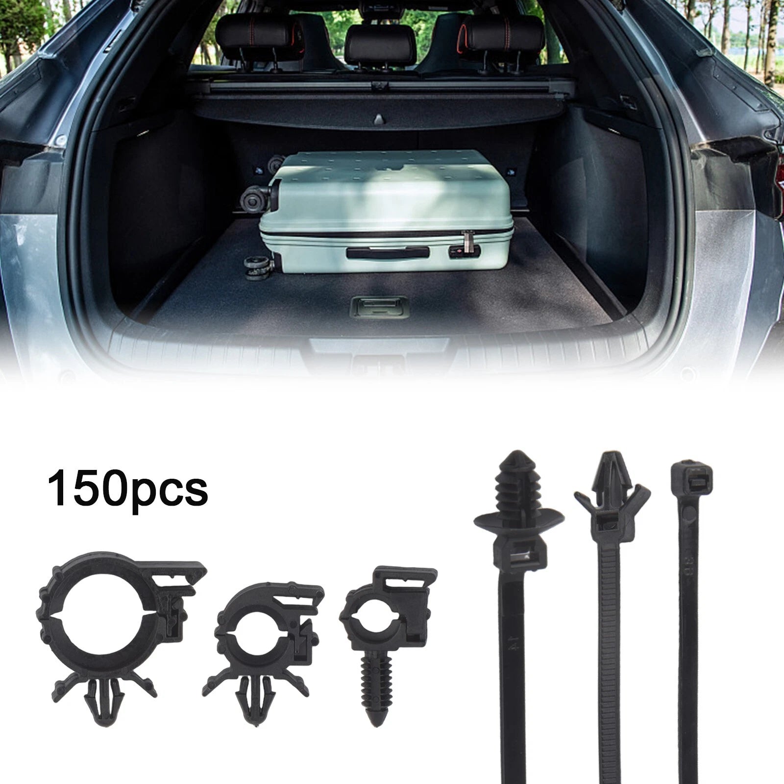 150 Pcs Push Mount Wire Routing Clips for Universal Applications
