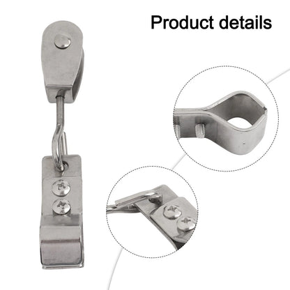 304 Stainless Steel Pulley with Adjustable Clamps for Shade Sails