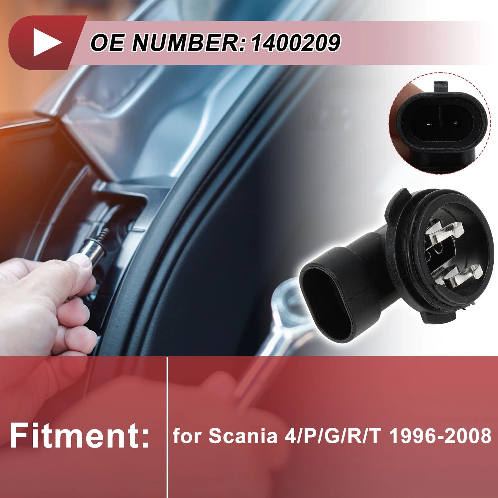 Fog Light Socket for Scania 4/P/G/R/T (1996–2008) No. 1400209