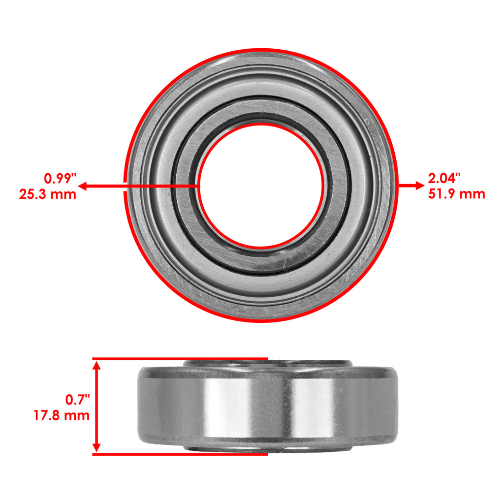 Shield Ball Bearings Replacement Both Sides for Caterpillar 103-2477 (2011–2018)