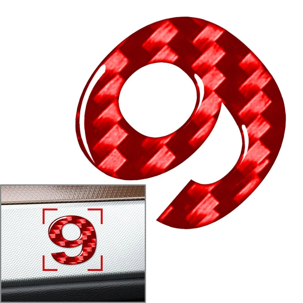 Car Badge Emblem Number 9 Decal for