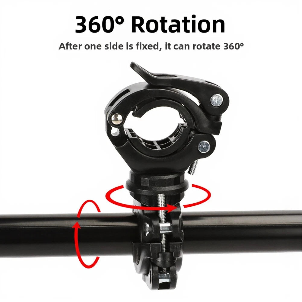 Secure Flashlight Mounting Clip for Mountain Bikes