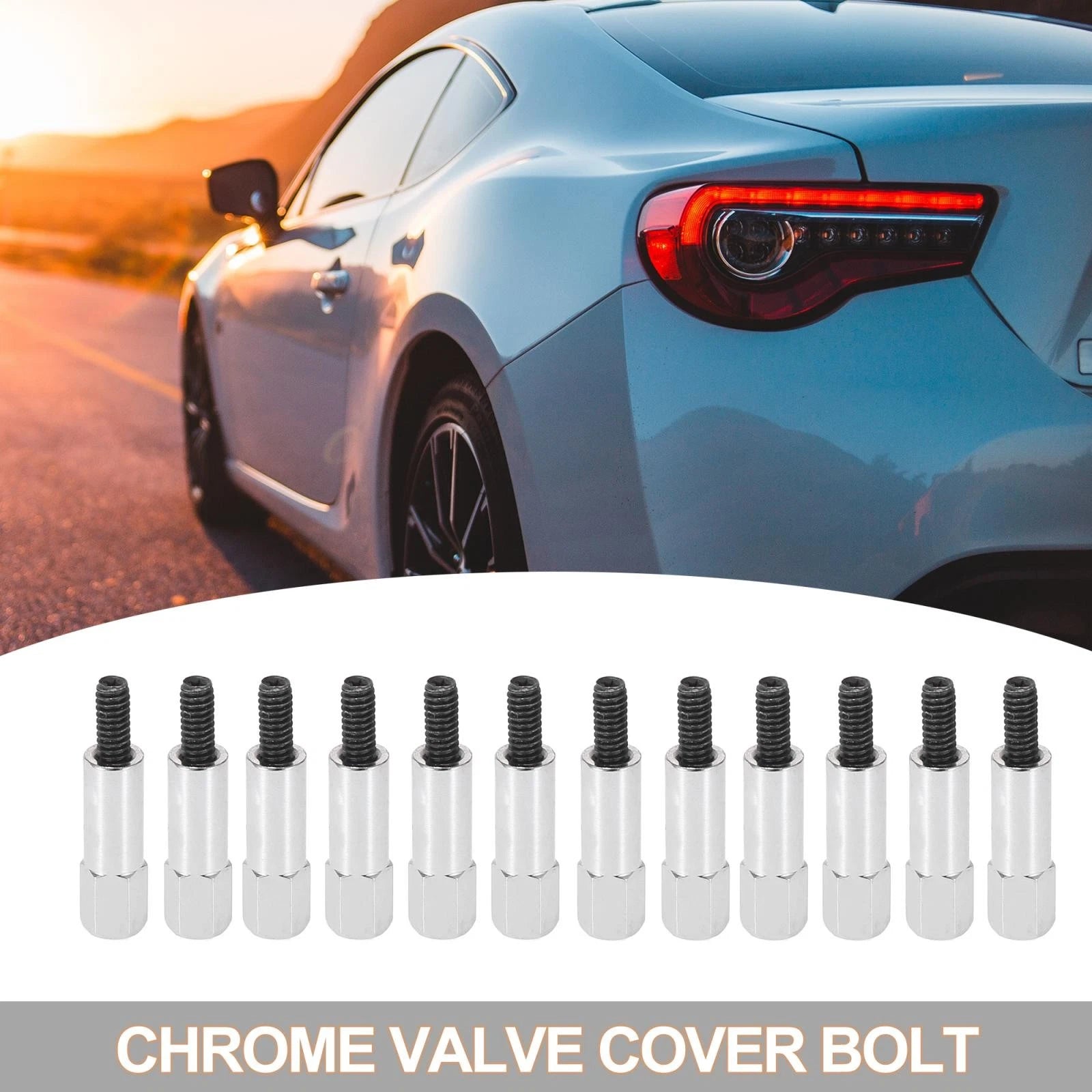 Valve Cover Bolts Chrome 12pc Replacement for Chevy Small Block (1962–1970)