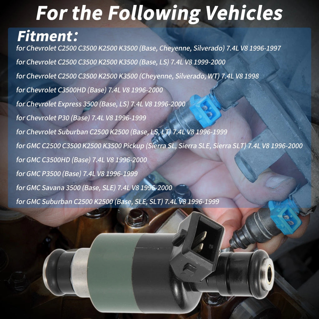 Fuel Injector Replacement for Chevrolet C2500 C3500 K2500 K3500 7.4L (1996–2000)