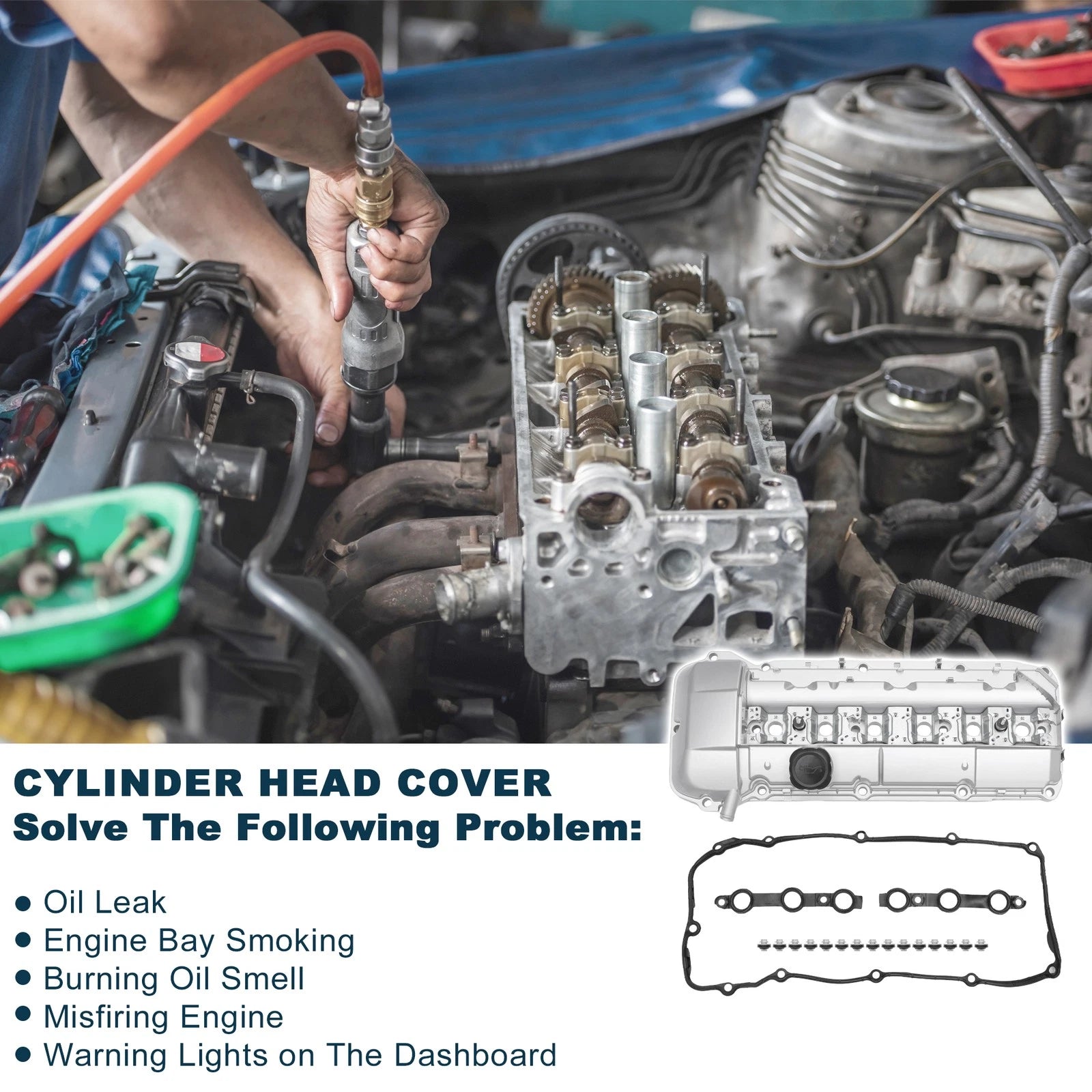 Engine Valve Cover with Gasket for BMW 325i (2001–2002)