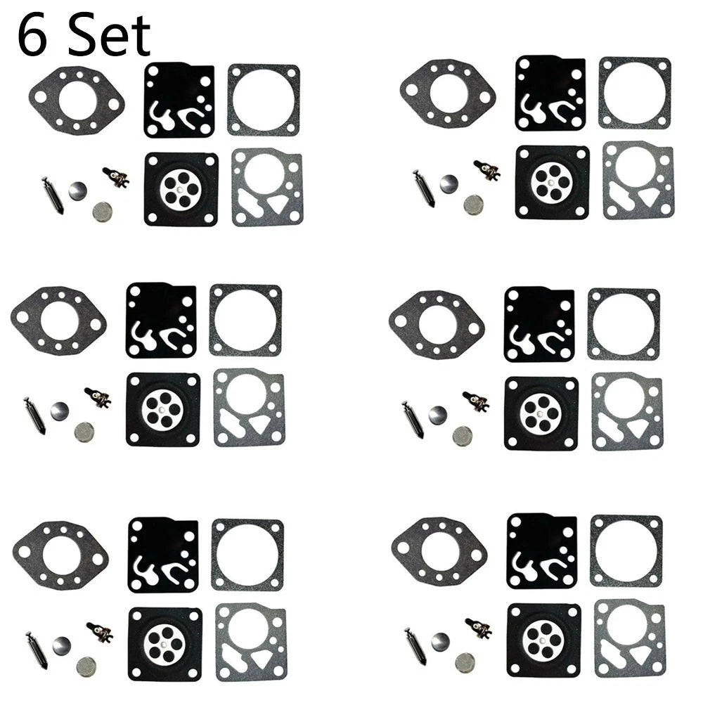 Set of 6 Carburetor Repair Rebuild Kits for Tillotson RK-13HU RK-14HU