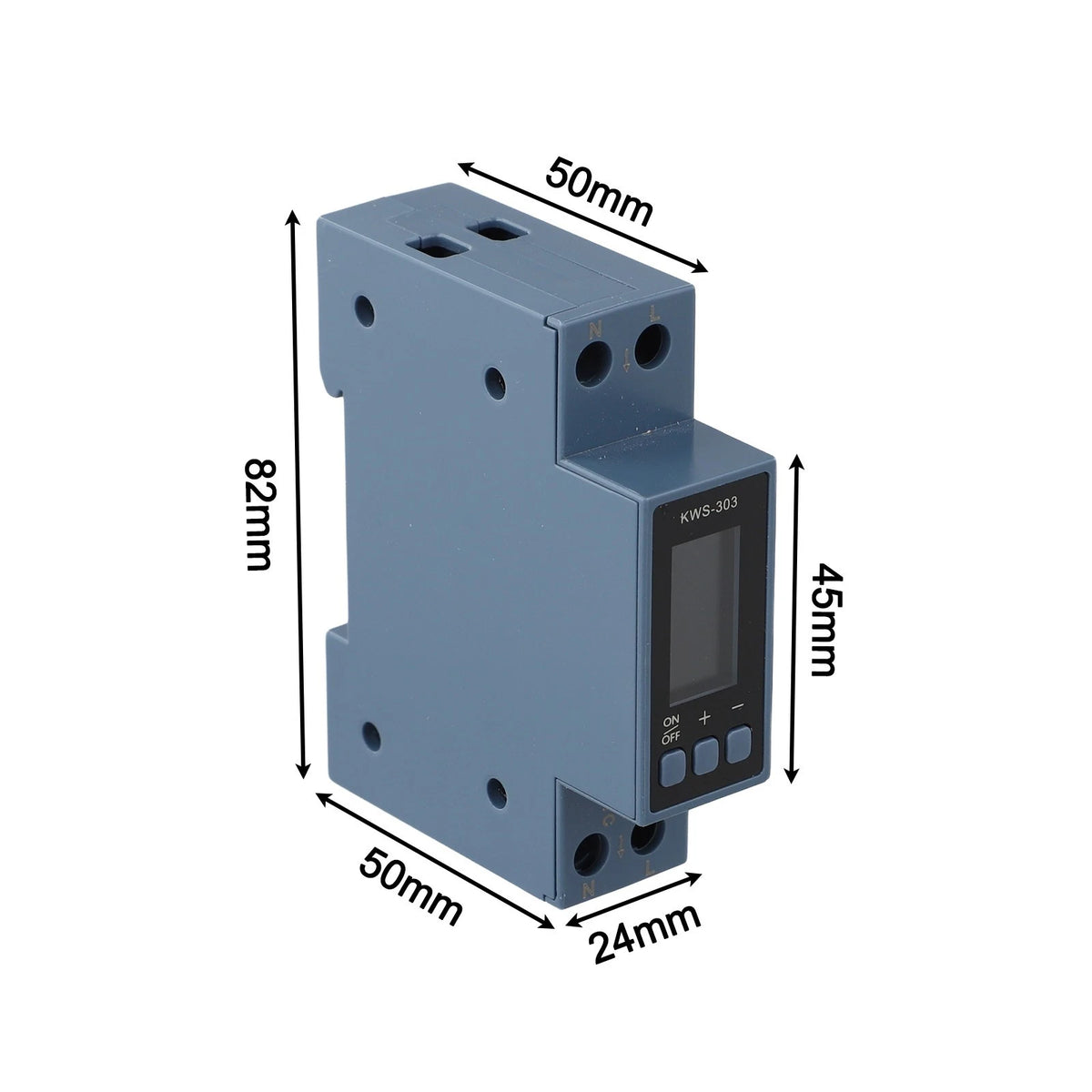KWS303 AC Power Meter 40A with Color Display for Electrical Monitoring