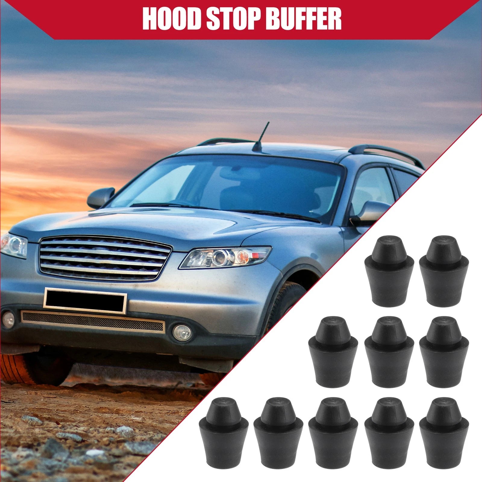 10X Hood Stop Buffer for Nissan Armada Frontier Maxima Rogue (2004–2023)