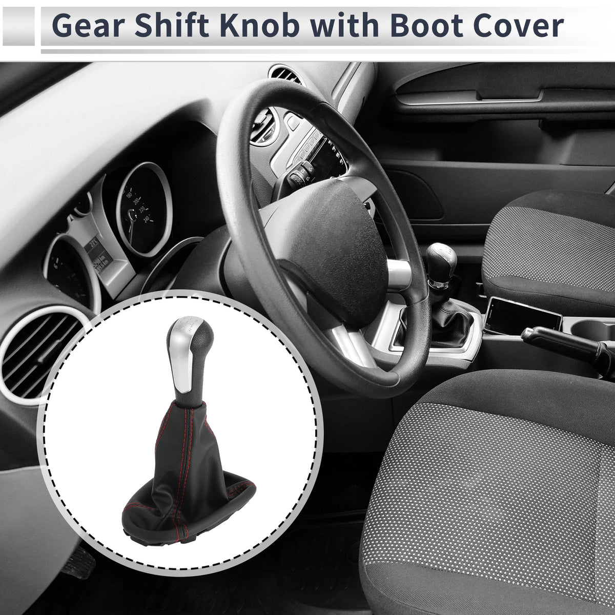 5 Speed Gear Shifter Knob with Cover for Chevrolet Spark (2011–2015)