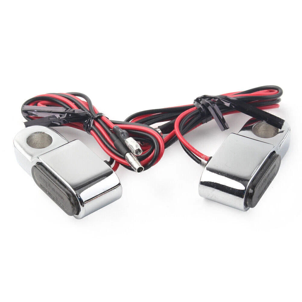 2X Chrome LED Turn Signals for Mini Motorcycle