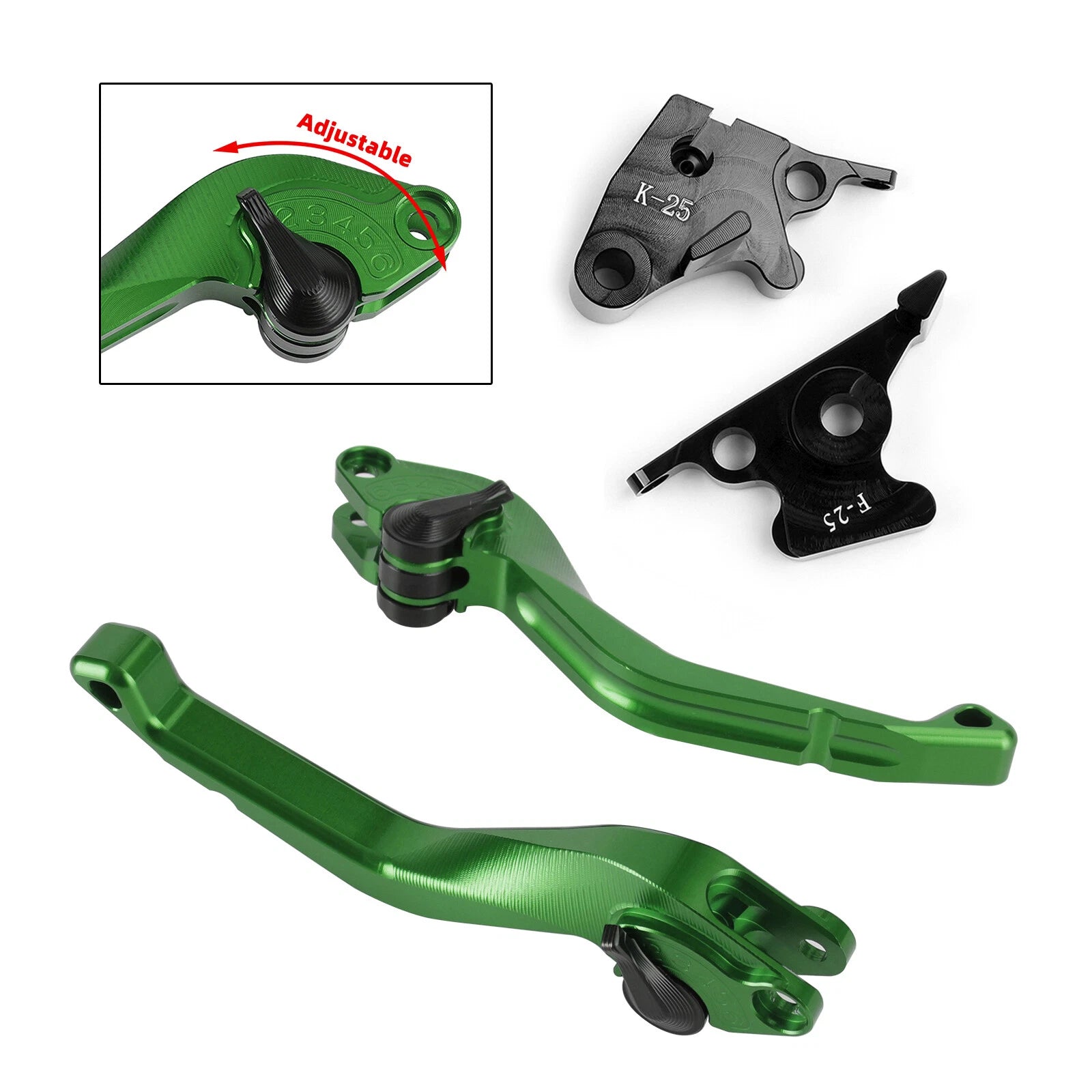 CNC Short Clutch Brake Lever for Kawasaki Ninja 250R 300R 400 Z250SL Z300 (2008–2020)