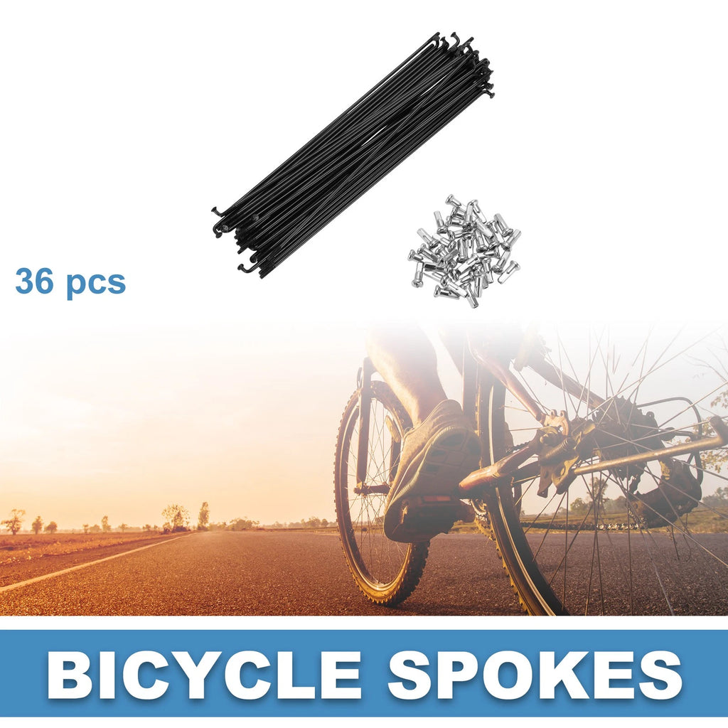 Bicycle Spokes Replacement Steel 14G 155mm for Mountain Bike 36 Pack (—)