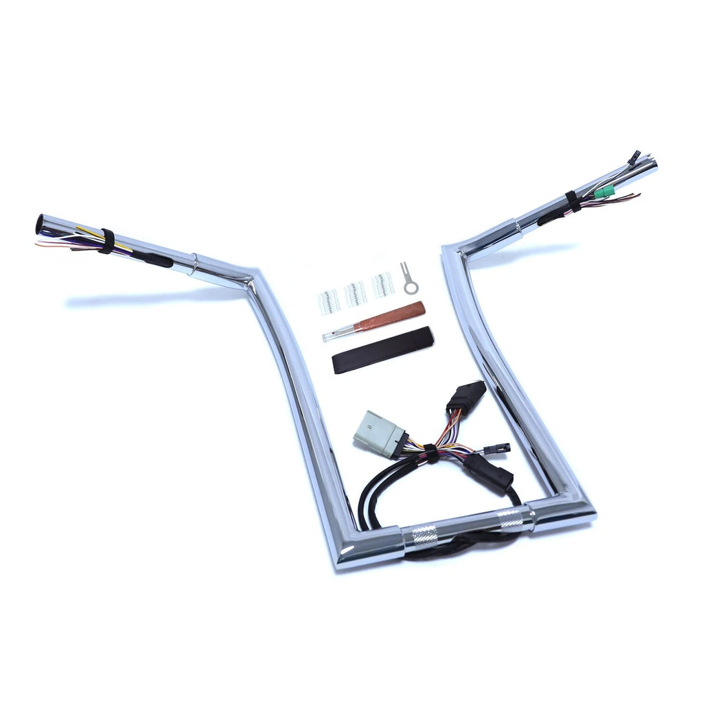 Chrome 16" Prewired Handlebar 1.25" for Harley Road Glide (2008–2013)