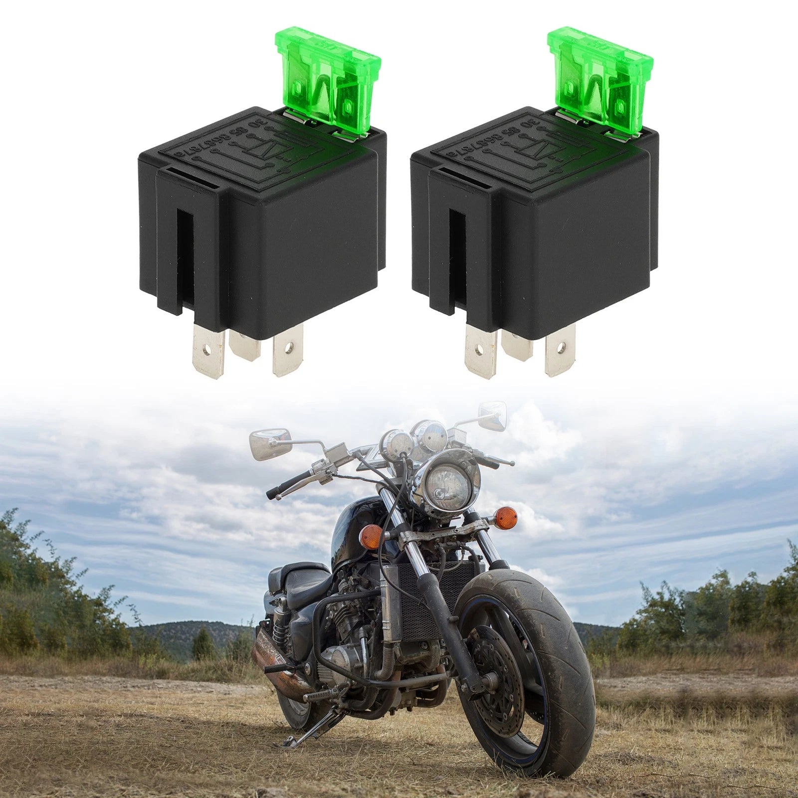 2X 5-Pin 24V 30A Waterproof Auto Relay for Multi-Purpose Use