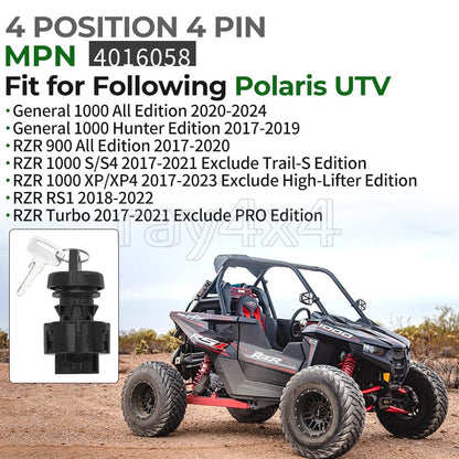 Ignition Switch W/Keys for Polaris General 1000 (2017–2024)